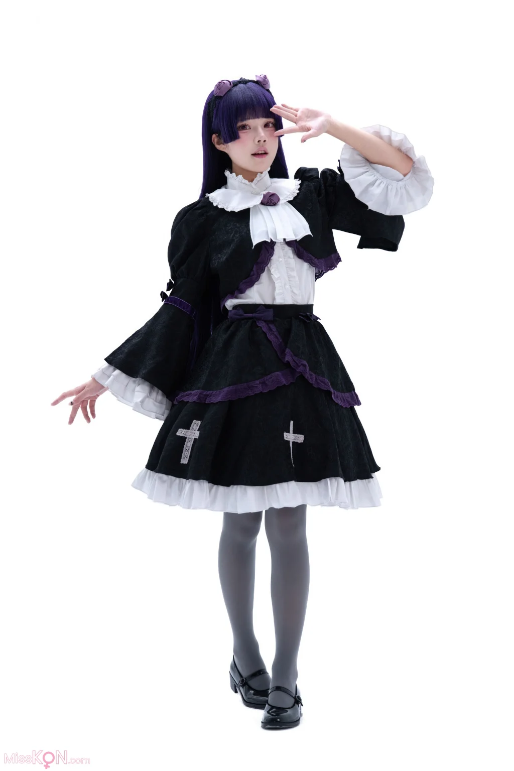 Coser@清水凪: 五更琉璃 夜魔礼服 (46 photos)