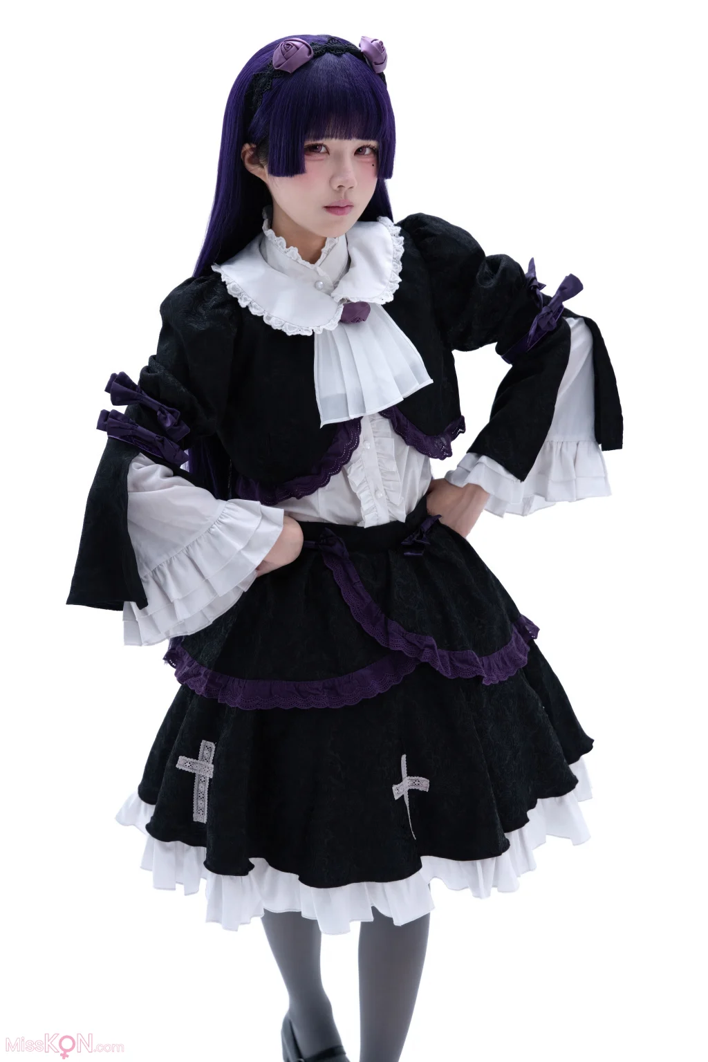 Coser@清水凪: 五更琉璃 夜魔礼服 (46 photos)