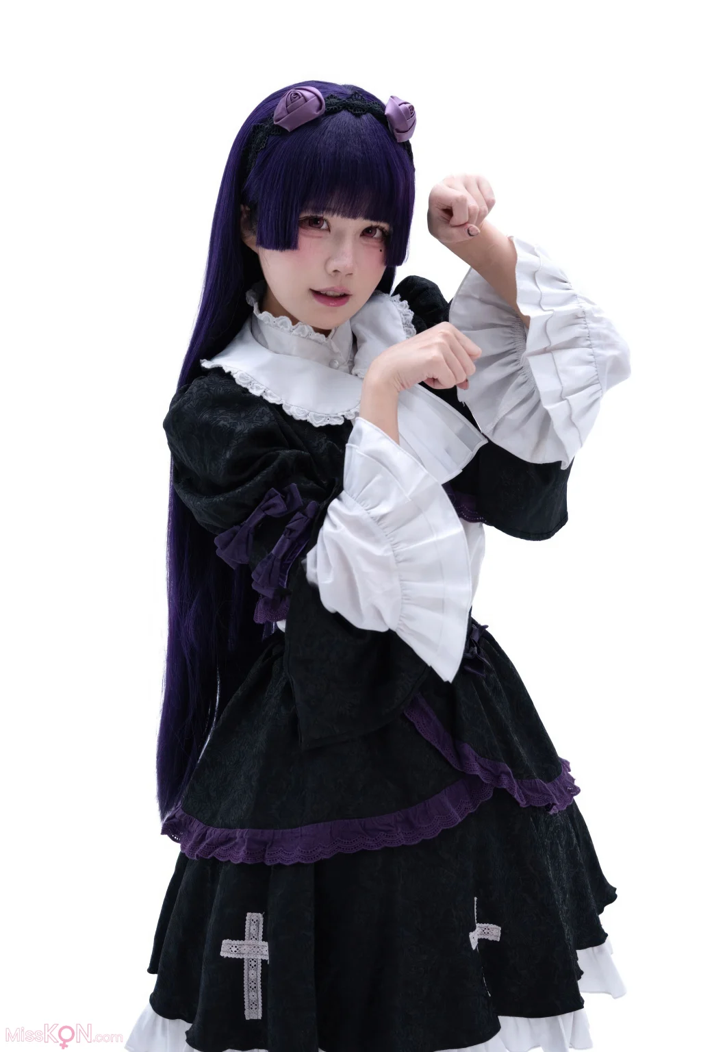 Coser@清水凪: 五更琉璃 夜魔礼服 (46 photos)