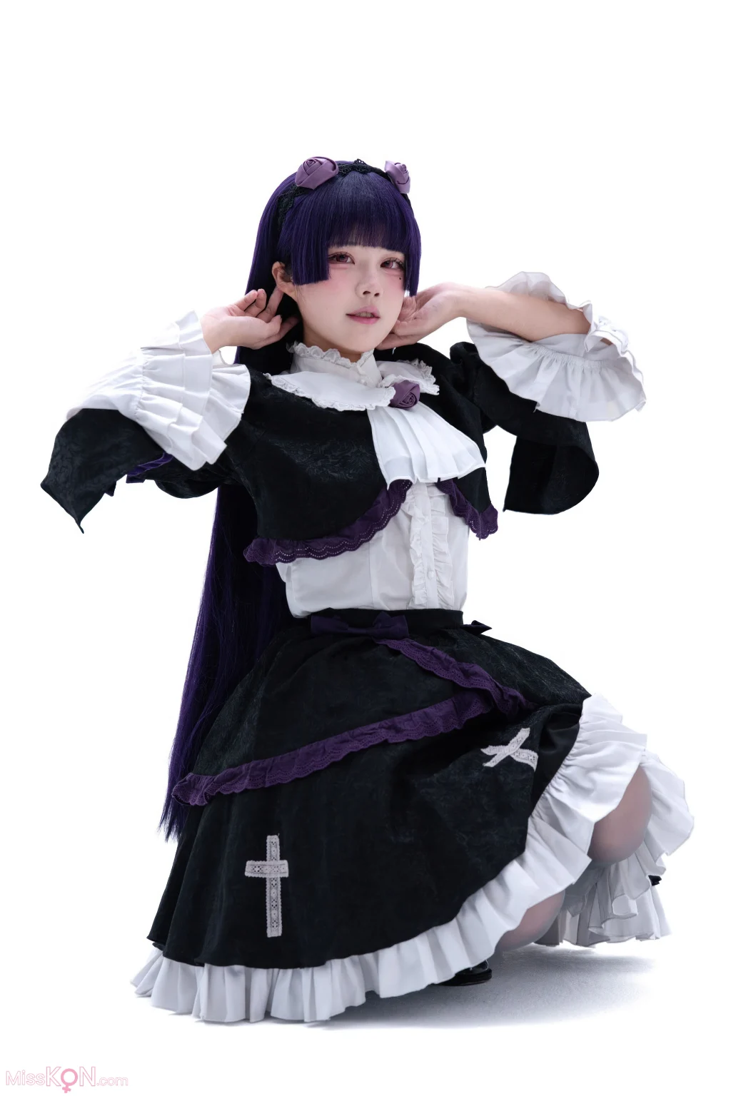Coser@清水凪: 五更琉璃 夜魔礼服 (46 photos)