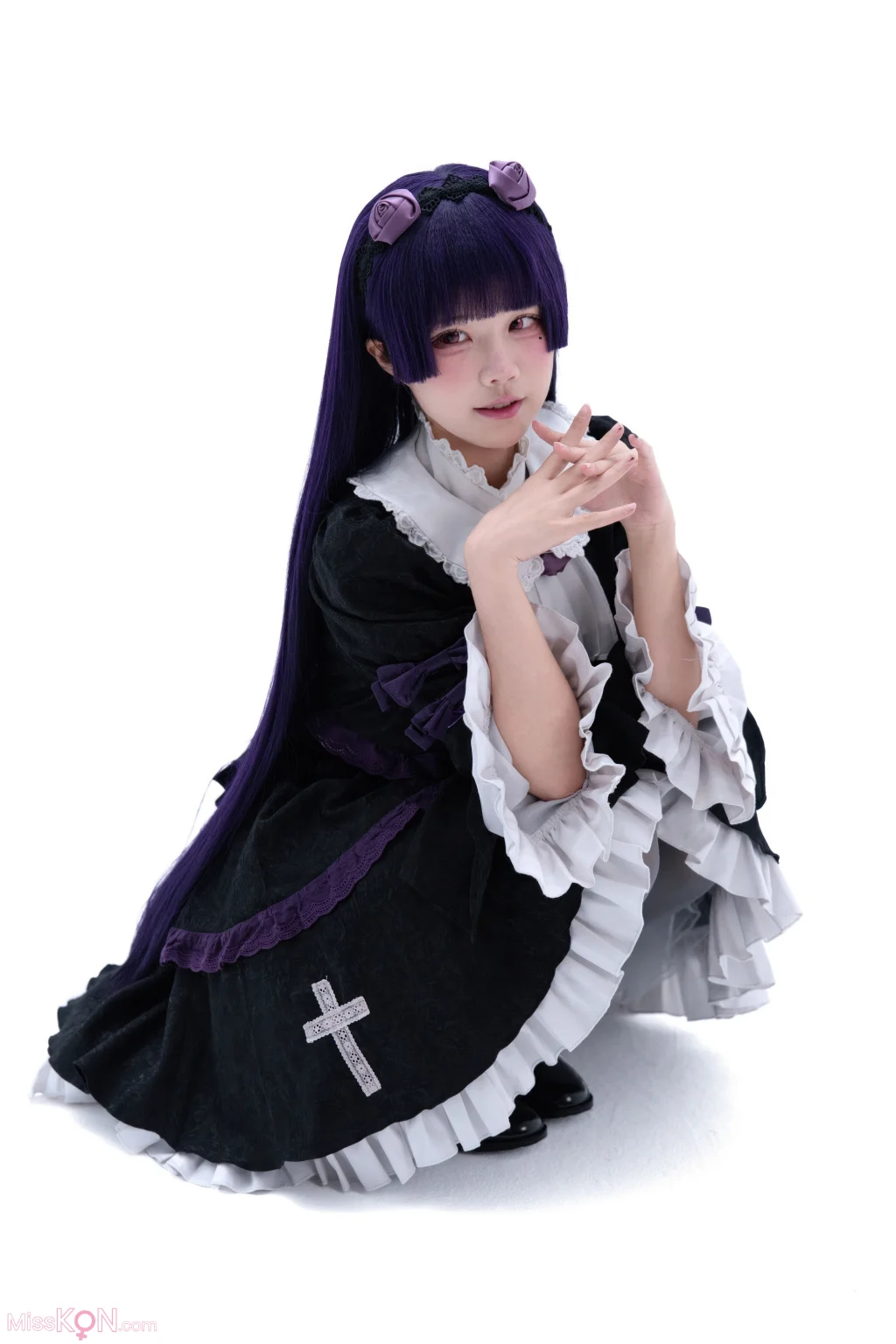 Coser@清水凪: 五更琉璃 夜魔礼服 (46 photos)
