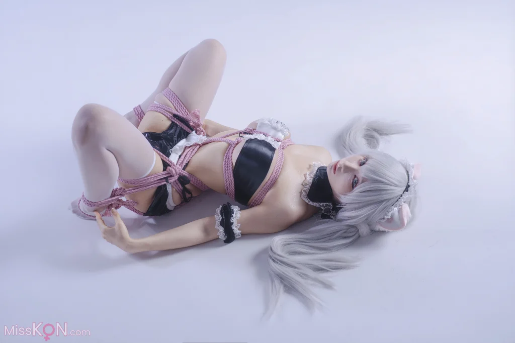 Coser@蠢沫沫 (chunmomo): 白发粉猫 (22 photos)