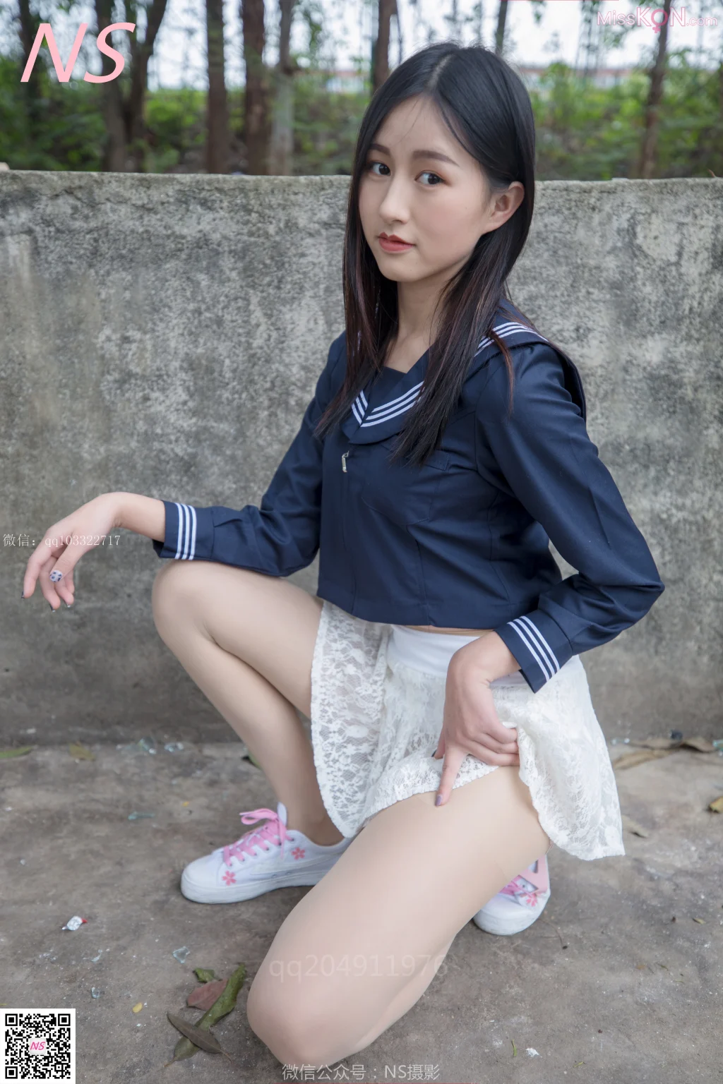 [NS纳丝摄影] No.138: 北北 制服肉丝超短裙 (76 photos)