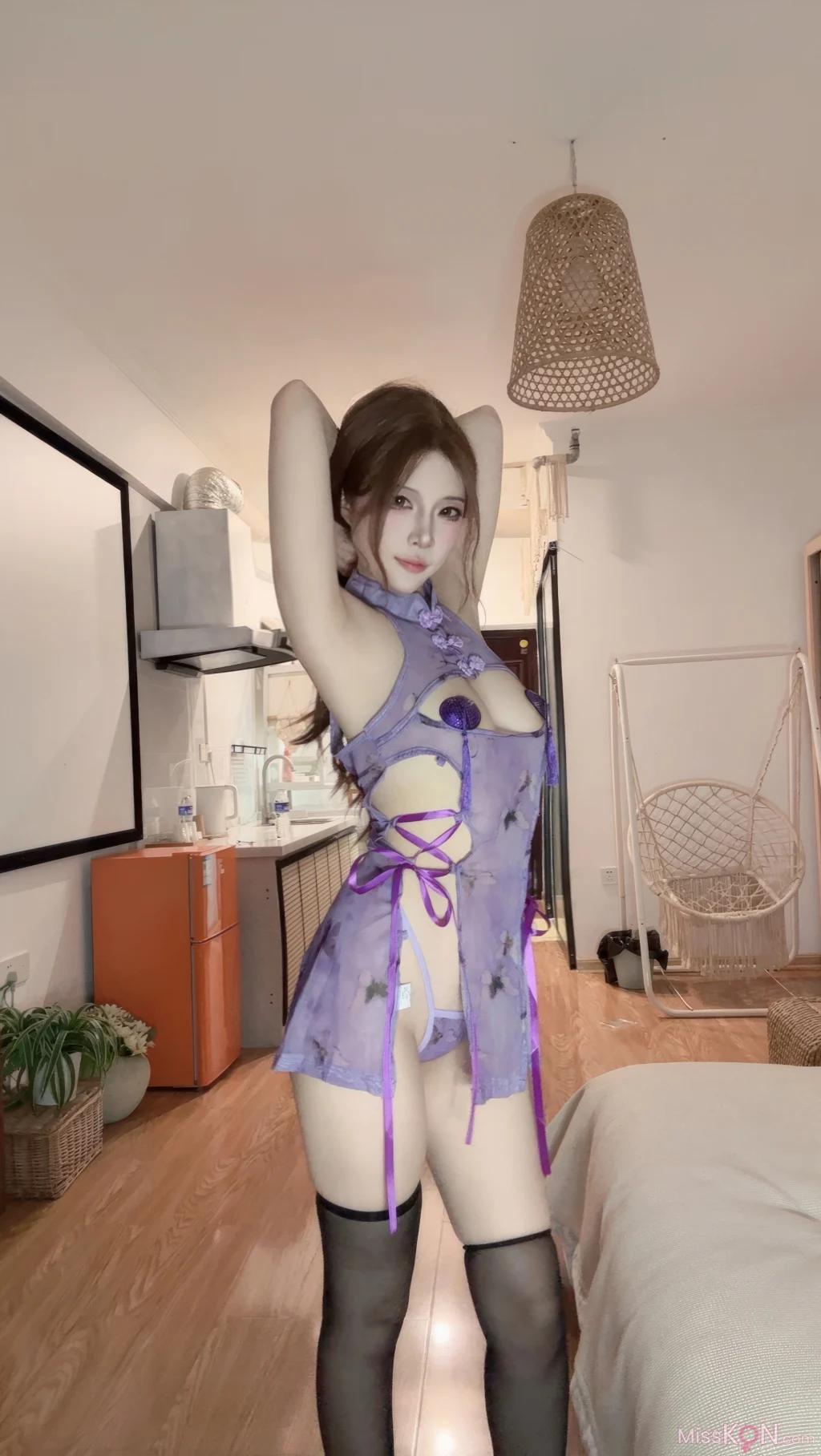 Coser@二佐Nisa: 私房紫旗袍 (50 photos + 2 videos) – Page 2