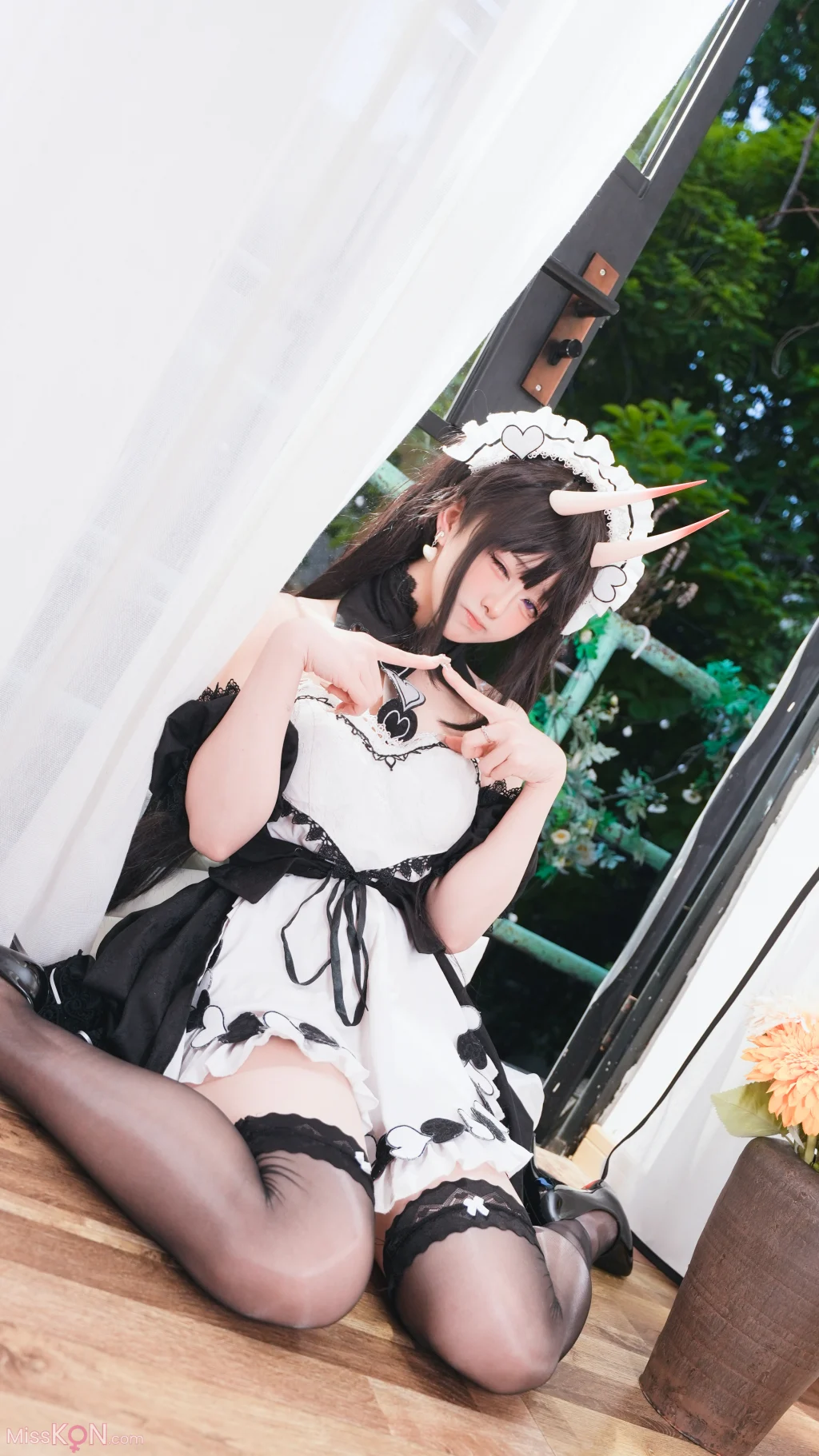 Coser@前野太太: 碧蓝航线 能代 女仆 (39 photos) – Page 2