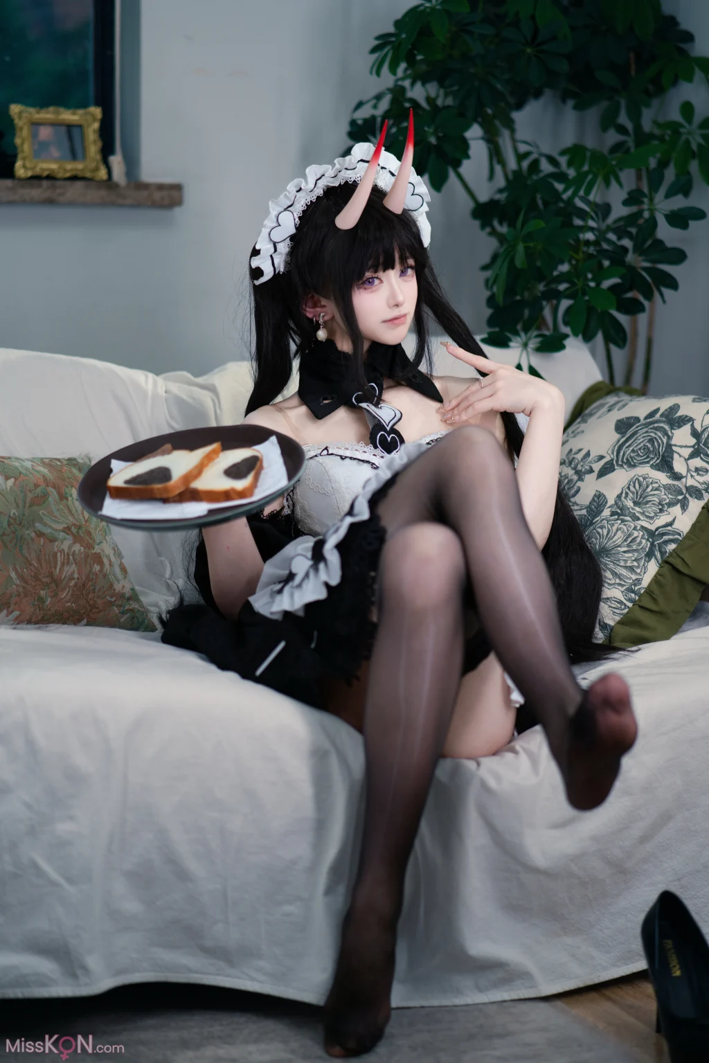 Coser@前野太太: 碧蓝航线 能代 女仆 (39 photos) – Page 2