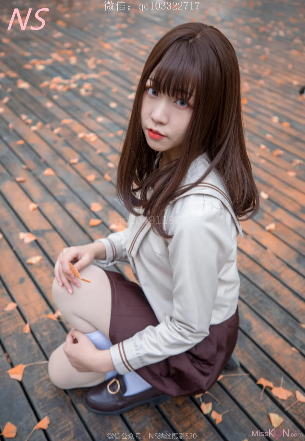 [NS纳丝摄影] No.153: 枫之少女 白丝肉丝萌萌哒的枫 (93 photos + 1 video)