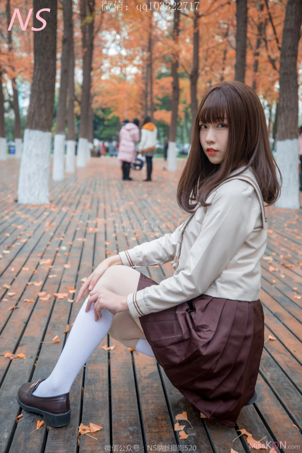 [NS纳丝摄影] No.153: 枫之少女 白丝肉丝萌萌哒的枫 (93 photos + 1 video)