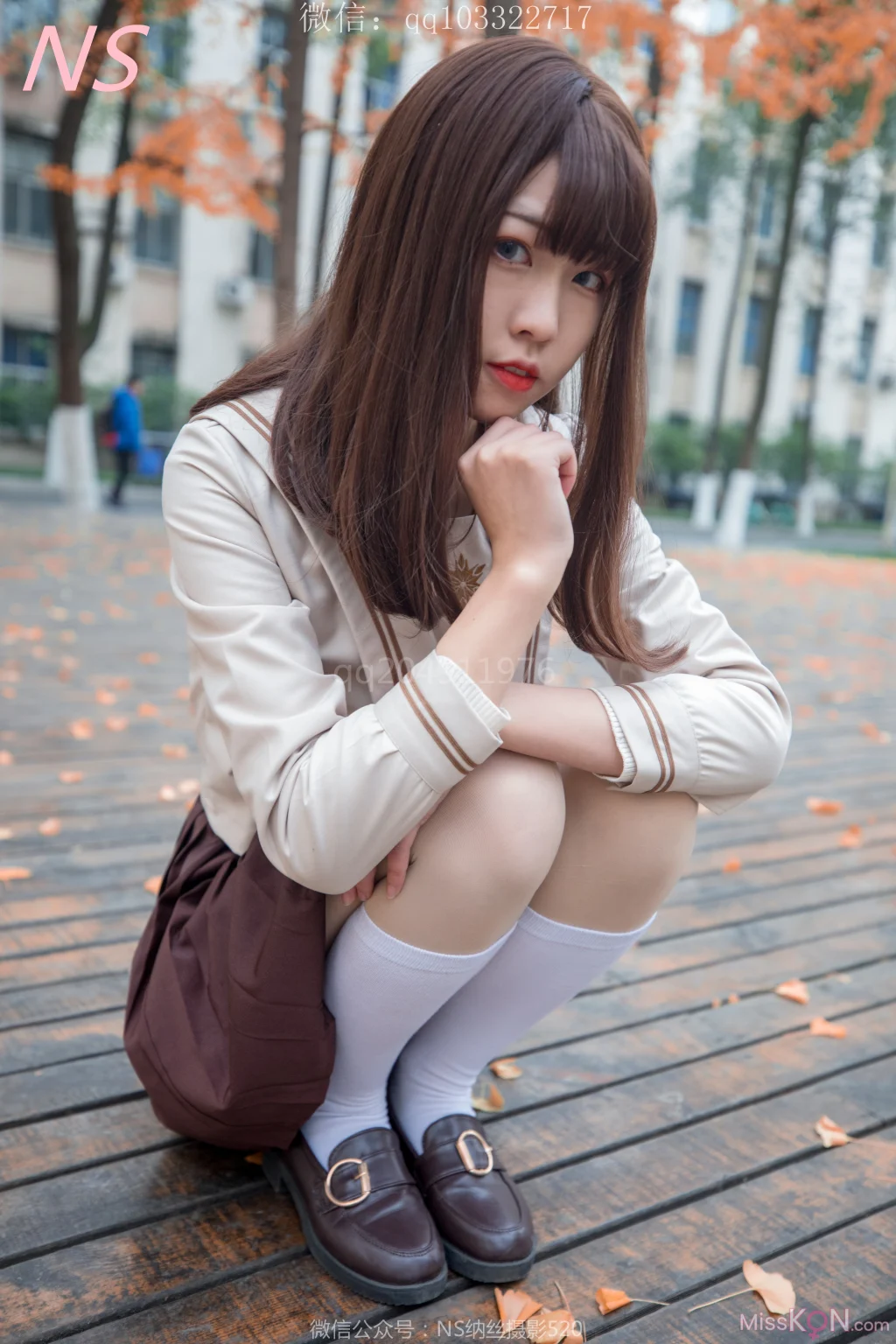 [NS纳丝摄影] No.153: 枫之少女 白丝肉丝萌萌哒的枫 (93 photos + 1 video)