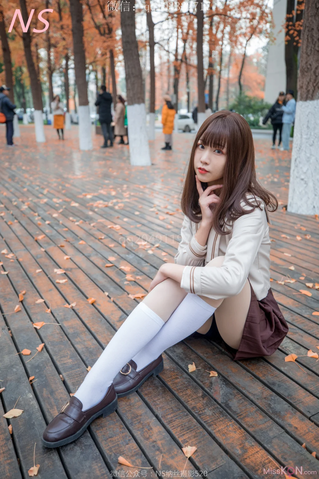 [NS纳丝摄影] No.153: 枫之少女 白丝肉丝萌萌哒的枫 (93 photos + 1 video)