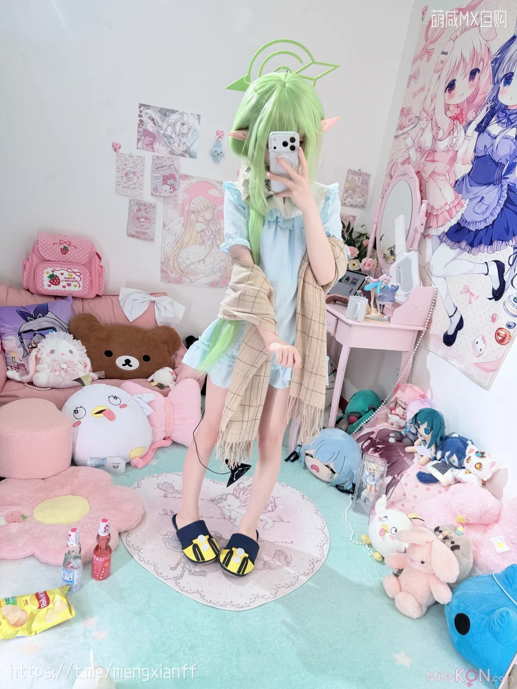 Coser@染三ran3: 蔚蓝档案 – 小望&小光 睡衣 (108 photos + 9 videos)