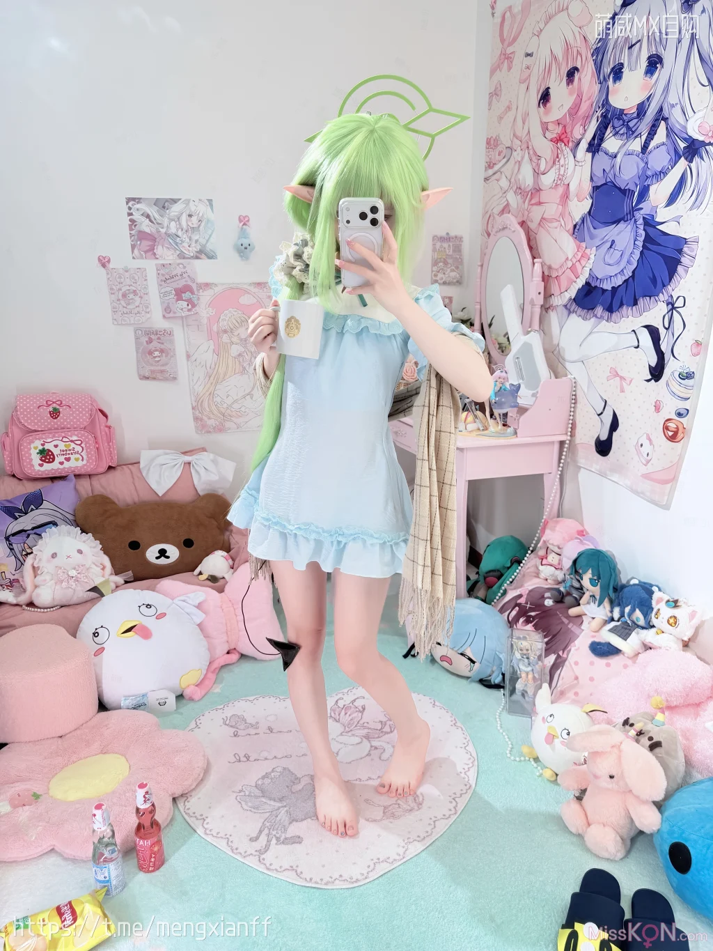 Coser@染三ran3: 蔚蓝档案 – 小望&小光 睡衣 (108 photos + 9 videos)