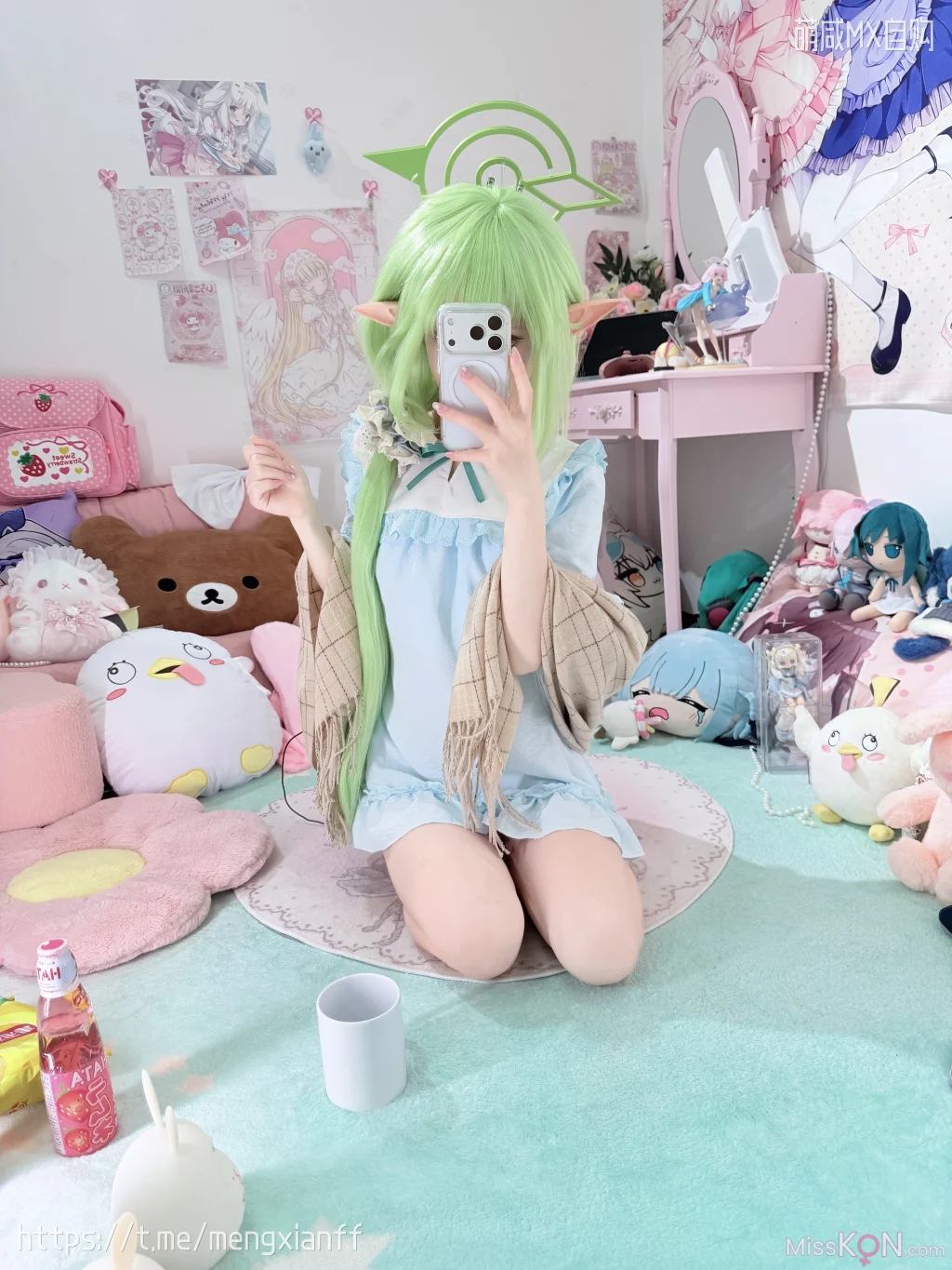 Coser@染三ran3: 蔚蓝档案 – 小望&小光 睡衣 (108 photos + 9 videos)