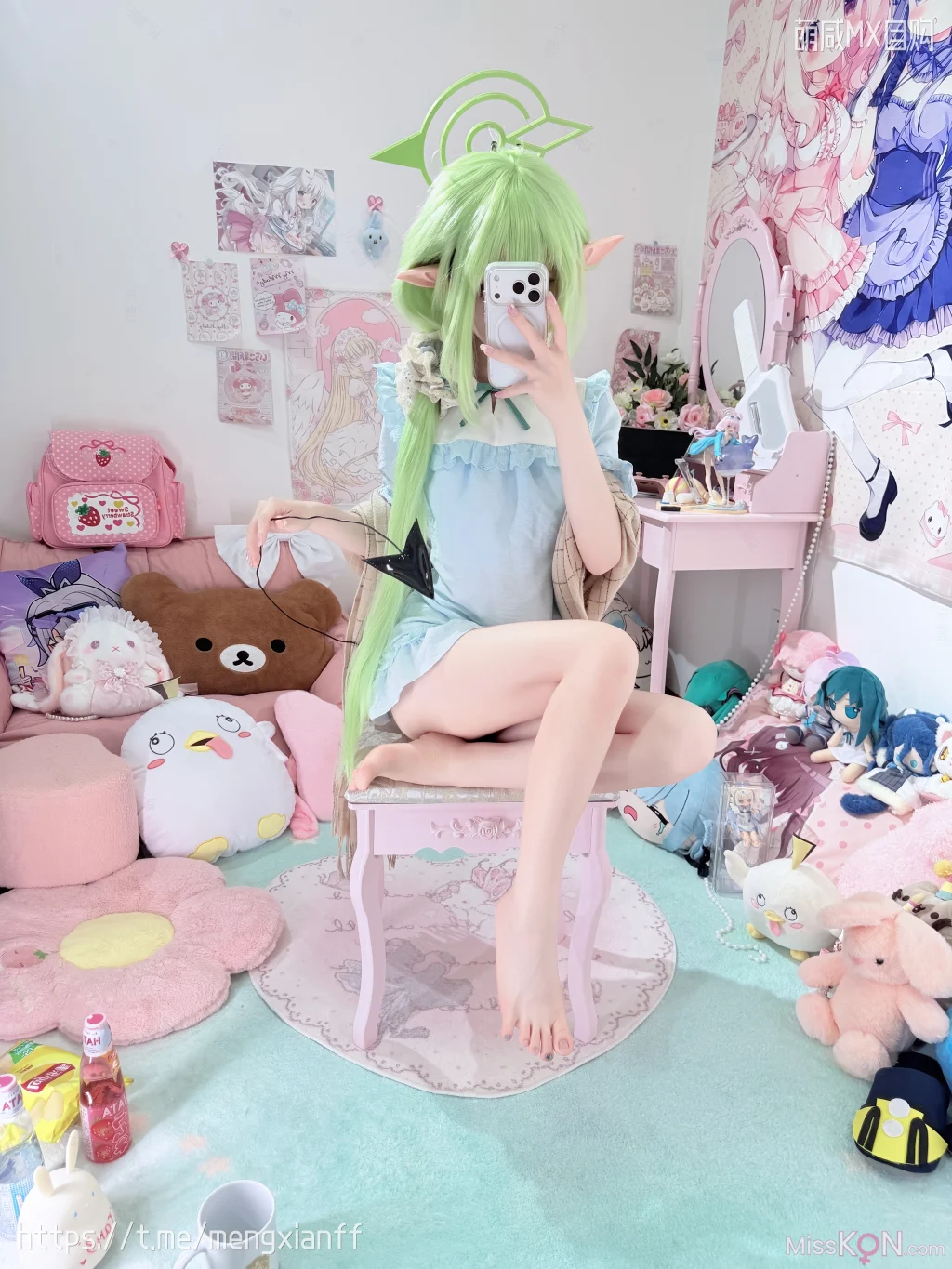 Coser@染三ran3: 蔚蓝档案 – 小望&小光 睡衣 (108 photos + 9 videos) – Page 2