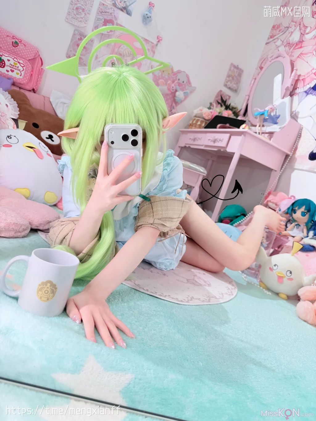 Coser@染三ran3: 蔚蓝档案 – 小望&小光 睡衣 (108 photos + 9 videos) – Page 3