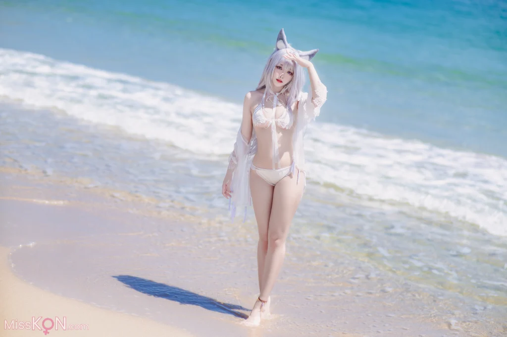 Coser@宫本桜: 碧蓝航线 信浓 白沙幽梦 (20 photos)