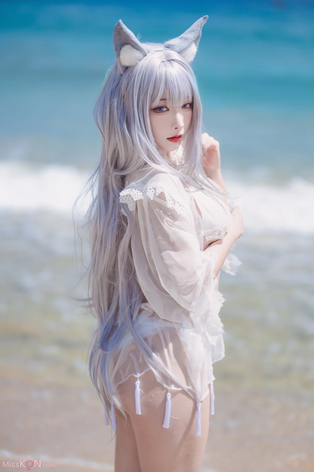 Coser@宫本桜: 碧蓝航线 信浓 白沙幽梦 (20 photos)