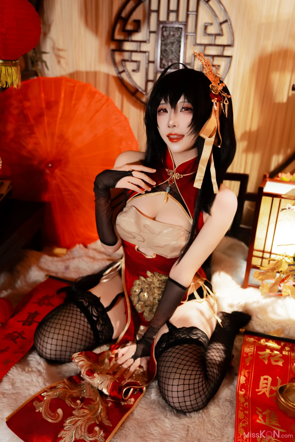 Coser@二佐Nisa: 碧蓝航线-大凤·旗袍 (38 photos)