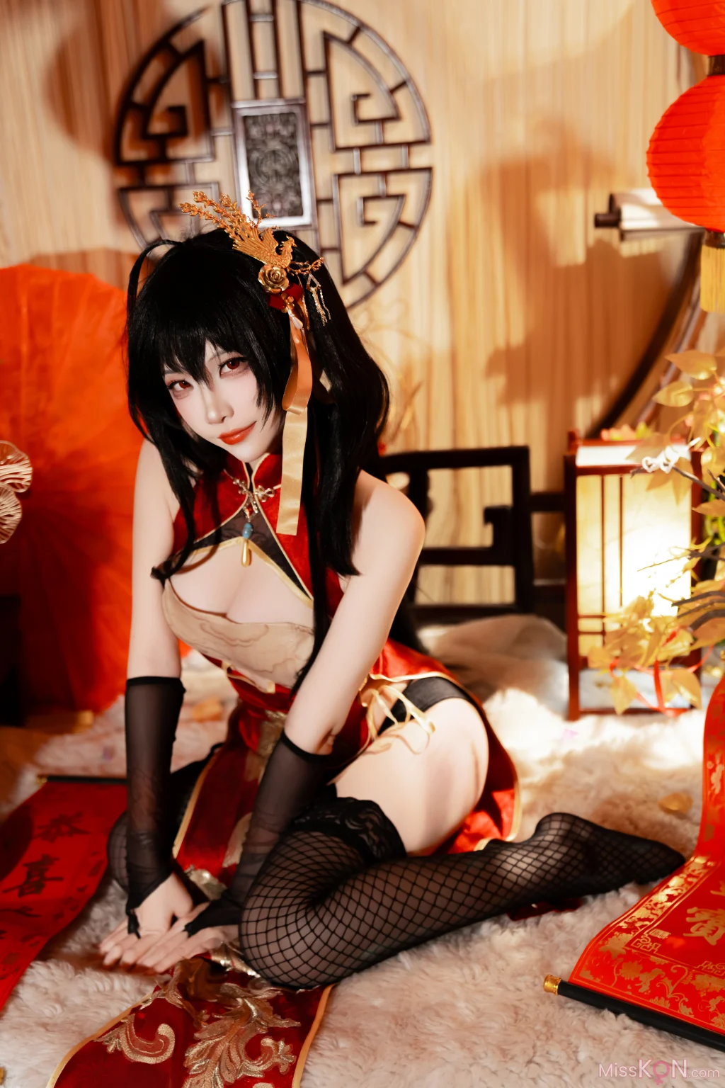Coser@二佐Nisa: 碧蓝航线-大凤·旗袍 (38 photos)