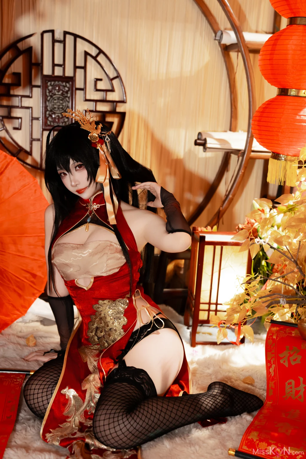 Coser@二佐Nisa: 碧蓝航线-大凤·旗袍 (38 photos)