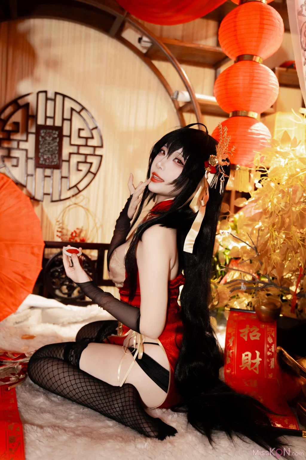 Coser@二佐Nisa: 碧蓝航线-大凤·旗袍 (38 photos)