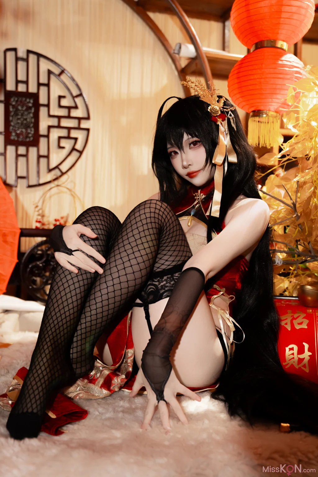 Coser@二佐Nisa: 碧蓝航线-大凤·旗袍 (38 photos)