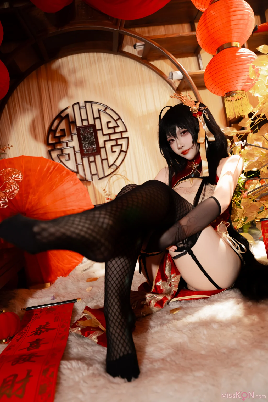 Coser@二佐Nisa: 碧蓝航线-大凤·旗袍 (38 photos)